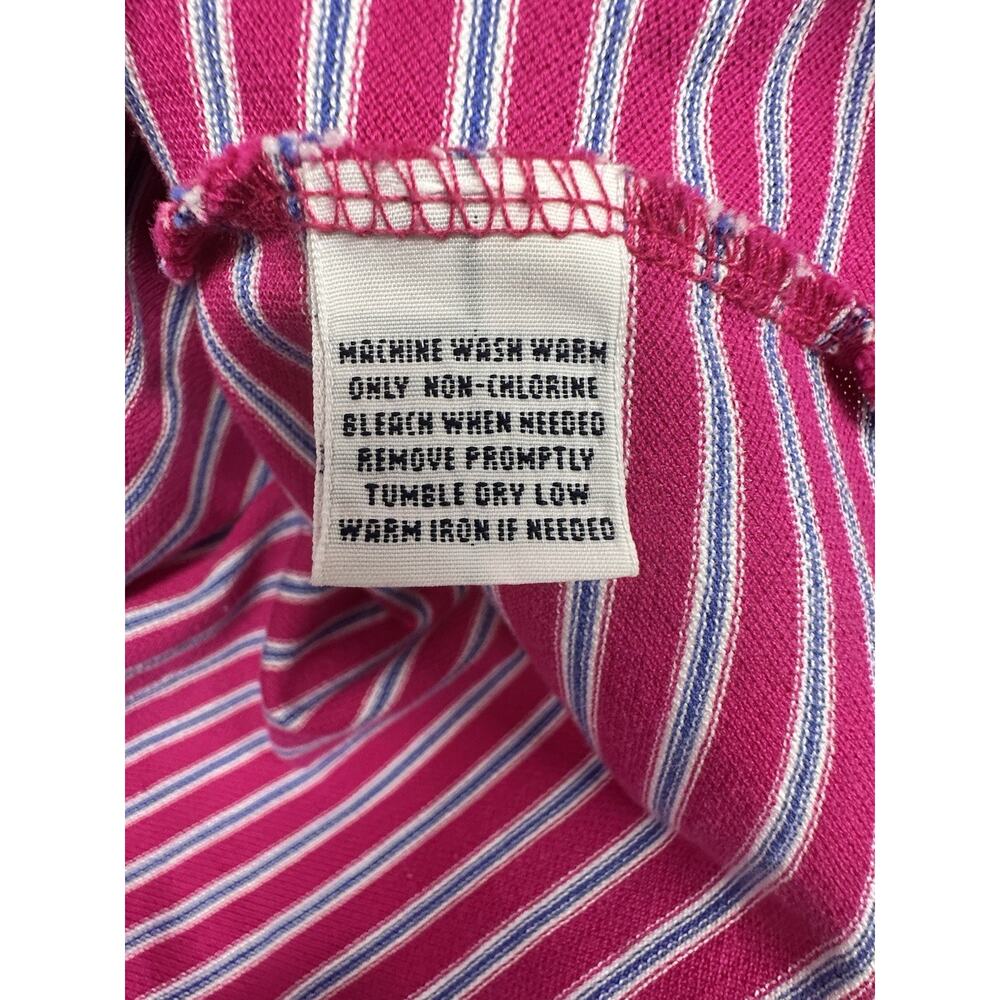 Polo Ralph Lauren Mens XL Pink Blue Striped Polo Shirt Green Polo Y2K Preppy - Picture 5 of 6